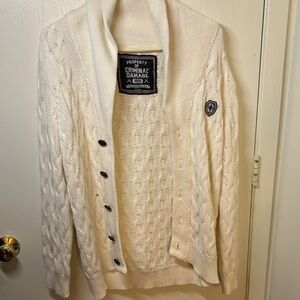 G-Star Cream Cable Knit Cardigan